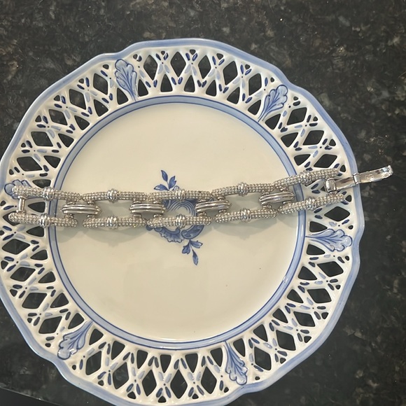 Christian Dior Vintage Chain Link Swarovski Crystal Bracelet - Picture 5 of 8